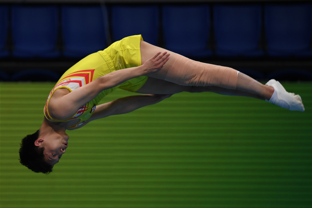 全运会蹦床比赛图片(全运会蹦床比赛图片大全)